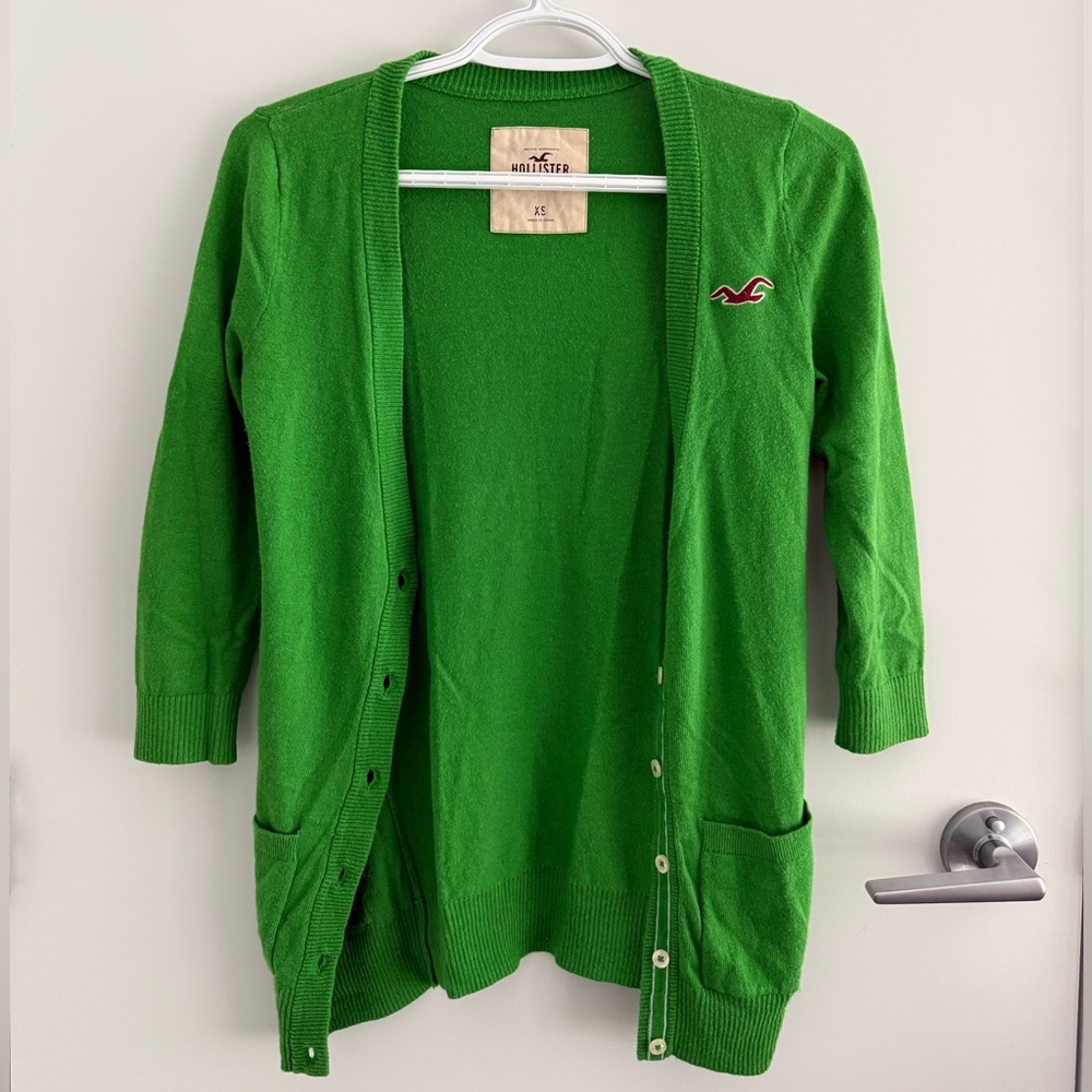 Hollister Spring Green Cardigan